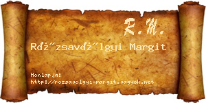 Rózsavölgyi Margit névjegykártya
